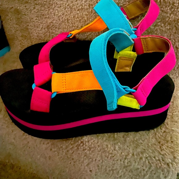 Shoes - Platform Teva-style (not Teva brand) strap sandals size 9